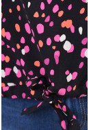 Bluza Dama Sunday 6298 Black/Pink Dot
